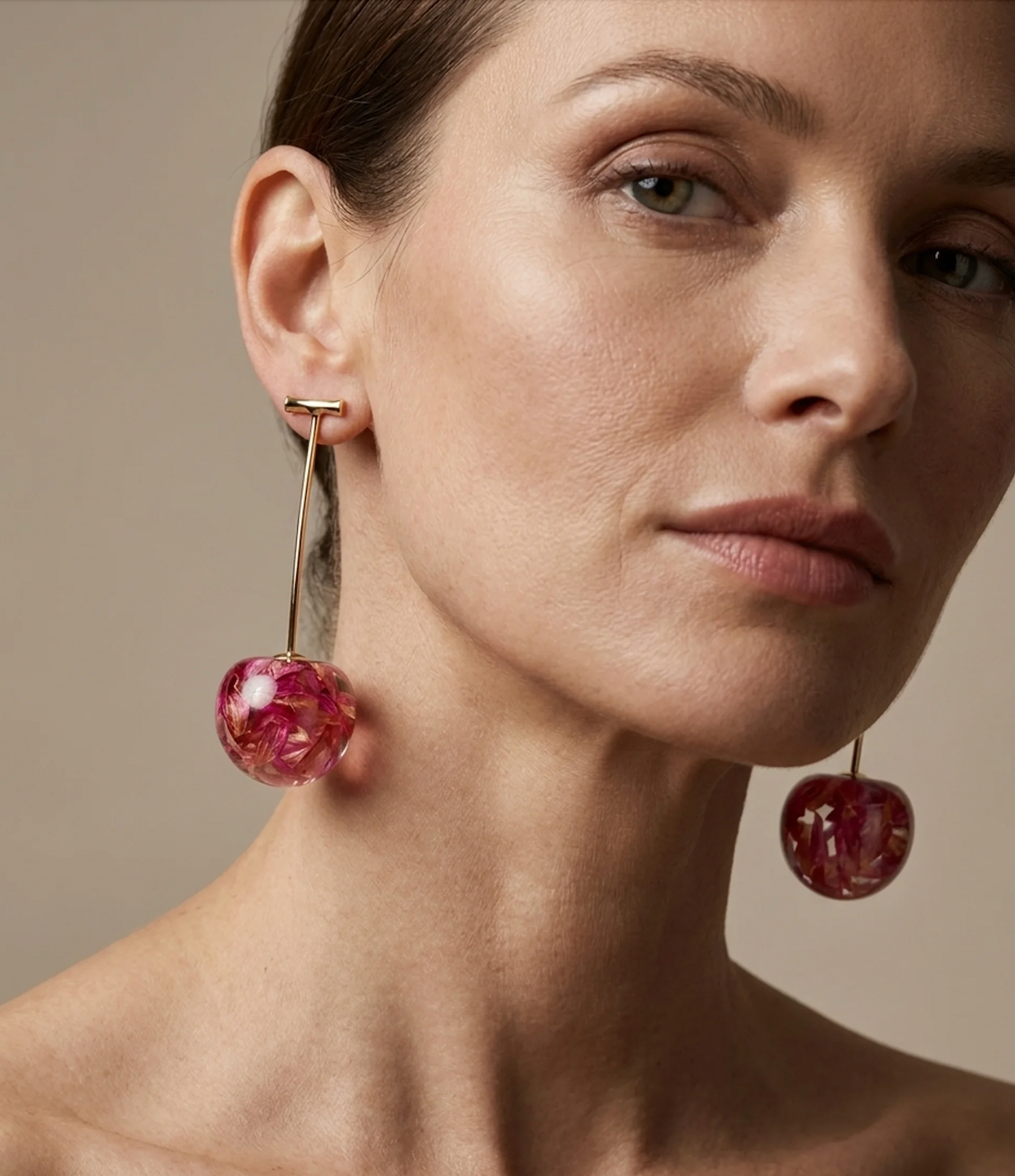 Boucles d'Oreilles Cerise