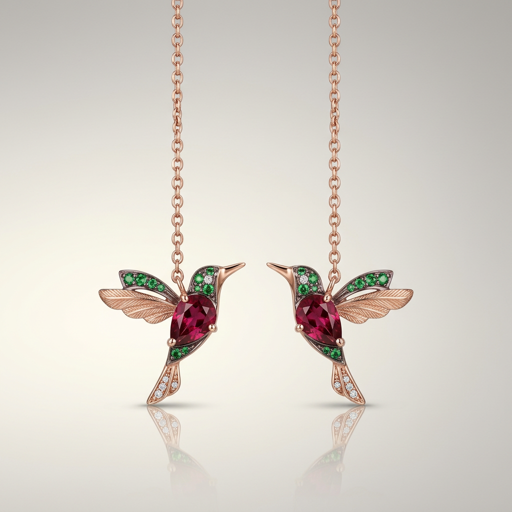 Boucles d'Oreilles Colibri