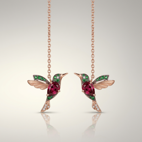 Boucles d'Oreilles Colibri