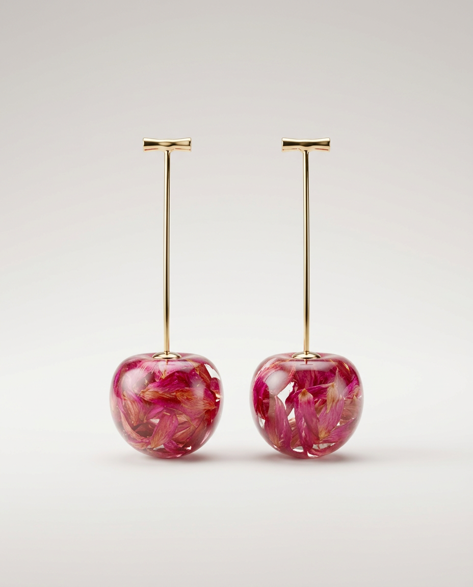 Boucles d'Oreilles Cerise
