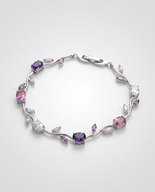 Bracelet Fleur de Cristal Argent 925