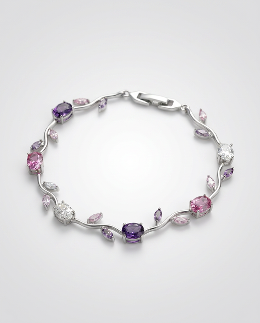 Bracelet Fleur de Cristal Argent 925